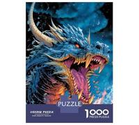 Rompecabezas para Adultos De 1000 Piezas Blue Dragon Art Print Rompecabezas para Adultos Juego De Ingenio Juego Divertido Y Humorístico Juego Desafiante Regalos 38x26cm/1000pcs