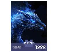 Rompecabezas para Adultos De 1000 Piezas Blue Dragon Fantasy Art Print-2 Rompecabezas para Adultos Juego De Ingenio Decoración Perfecta Cumpleaños Y Navidad 52x38cm/1000pcs