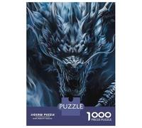 Rompecabezas para Adultos De 1000 Piezas Blue Dragon Fantasy Art Print Rompecabezas para Adultos Juego De Ingenio Ensamblaje De Patrones Juego Desafiante Regalos 38x26cm/1000pcs