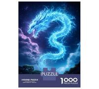 Rompecabezas para Adultos De 1000 Piezas Blue Dragon in The Sky Rompecabezas para Adultos Juegos Familiares Decoración Perfecta Cumpleaños Y Navidad 38x26cm/1000pcs