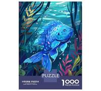 Rompecabezas para Adultos De 1000 Piezas Blue Fish Underwater Rompecabezas para Adultos Juego Práctico Difícil Difícil Cumpleaños Y Navidad 38x26cm/1000pcs