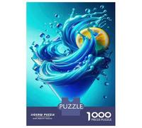 Rompecabezas para Adultos De 1000 Piezas Blue Lemonade Martini Rompecabezas para Adultos: Juegos Prácticos De Análisis Y Lógica, Regalos para Amigos Y Familiares 38x26cm/1000pcs