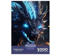 Rompecabezas para Adultos De 1000 Piezas Blue Lightning Dragon Rompecabezas para Adultos Juegos De Relajación Desafío Difícil Juego Desafiante Regalos 38x26cm/1000pcs