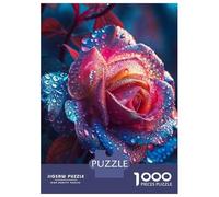 Rompecabezas para Adultos De 1000 Piezas Blue Rose Rompecabezas para Adultos Juegos Relajantes Carrera De Velocidad De Manos Interacción Entre Padres E Hijos 38x26cm/1000pcs