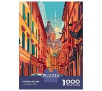 Rompecabezas para Adultos De 1000 Piezas Bologna Street in Italy Rompecabezas para Adultos Juegos Divertidos Difícil Difícil Regalos De Cumpleaños Y Únicos 52x38cm/1000pcs