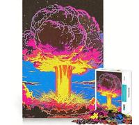 Rompecabezas para Adultos de 1000 Piezas,Bomba atómica,Ajuste, Arte,Juego Inteligente,Regalo,Juego Lento,Regalo de Arte navideño (38x52cm)