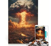 Rompecabezas para Adultos de 1000 Piezas: Bomba atómica Juego Familiar Que Mejora la Memoria Ideal para Decorar el Escritorio 38x26cm