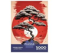 Rompecabezas para Adultos De 1000 Piezas Bonsai Temple Rompecabezas para Adultos Juegos Relajantes Decoración del Hogar Desafío Educativo 38x26cm/1000pcs