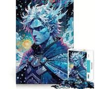 Rompecabezas para Adultos de 1000 Piezas Boreas︰ Frost,Príncipe de los Vientos del Norte,Borde Impecable,Juguete Divertido para ejercitar la Mente,Escena navideña acogedora y Divertida (38x26cm)