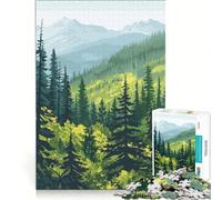 Rompecabezas para Adultos de 1000 Piezas: Bosque Boreal de Canadá Juegos relajantes, Divertidos y con Humor Regalo de cumpleaños 50x75cm
