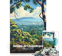 Rompecabezas para Adultos de 1000 Piezas Bosque de Chapultepec, Ciudad de México, Juegos Familiares, Interesante para Reducir el estrés, Colección de Artistas, Bellas Artes 38x26cm