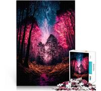 Rompecabezas para Adultos de 1000 Piezas Bosque Rosa Ayuda al Cerebro a ejercitar Juguetes adictivos para Cultivar la Paciencia. Ideas de Regalos 38x26cm