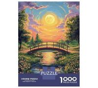 Rompecabezas para Adultos De 1000 Piezas Bridge Over River Sunset Rompecabezas para Adultos Juegos De Relajación Decoración De Pared Desafío Educativo 70x50cm/1000pcs