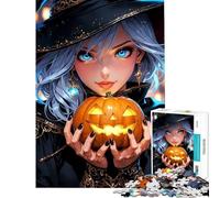 Rompecabezas para Adultos de 1000 Piezas Brin - La Bruja de Halloween Rompecabezas para Adolescentes Juegos relajantes Pero Divertidos y con Humor Regalos de cumpleaños y únicos (Tamaño 38x52cm)