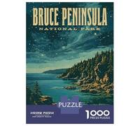 Rompecabezas para Adultos De 1000 Piezas Bruce Peninsula National Park Vintage Rompecabezas Juego De Ingenio Aliviador del Estrés Difícil Y Desafiante 70x50cm/1000pcs