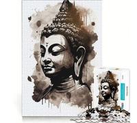 Rompecabezas para Adultos de 1000 Piezas Buda Consciente Tinta aguada Juegos educativos para la diversión Familiar colección de Artistas Bellas Artes 38x52cm