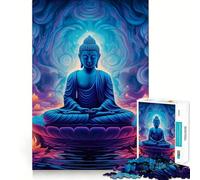 Rompecabezas para Adultos de 1000 Piezas Buda en la Naturaleza,Piezas de Ajuste preciso,Juego de lógica,diversión acogedora,Regalo de cumpleaños (50x75cm)