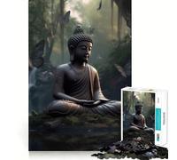 Rompecabezas para Adultos de 1000 Piezas,Buda,Mariposa,Zen,Articulaciones Suaves,Divertido Juego de concentración Mental,Juego Casual,Tiempo Libre,Regalo de cumpleaños (50x75cm)