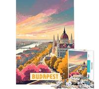 Rompecabezas para Adultos de 1000 Piezas Budapest Divertidos Juegos Juguetes adictivos para Cultivar la Paciencia Gran Regalo para los Amantes de los Juegos Diseño para armar (tamaño 38x26cm)