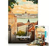Rompecabezas para Adultos de 1000 Piezas,Budapest,Hungría,póster de Viaje,Bordes impecables,Divertido Juego de concentración Mental,Juego Tranquilo,decoración navideña,Regalo (50x75cm)