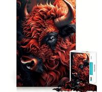 Rompecabezas para Adultos de 1000 Piezas Búfalo,mi Amigo Divertido,Arte de Bordes Exactos,Juguete Creativo,Juego para Pasar un rato Agradable,Pieza de Arte navideña (38x26cm)