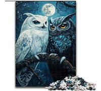 Rompecabezas para Adultos de 1000 Piezas: búho Blanco y Negro, Elefante, Juguete, Juego Intelectual, Regalo de cumpleaños, decoración de Pared para Mayores de 14 años tamaño: 50x75cm