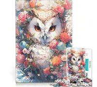 Rompecabezas para Adultos de 1000 Piezas Búho El Sabio Juegos Familiares Actividades Divertidas para Hacer en casa Regalo de cumpleaños 38x52cm