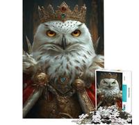 Rompecabezas para Adultos de 1000 Piezas Búho Nival Rey de los pájaros Rompecabezas para Adultos Juego Familiar Una Obra de Arte Gran Regalo para los Amantes de los Juegos (Tamaño 38x26cm)