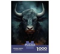 Rompecabezas para Adultos De 1000 Piezas Bull Portrait Rompecabezas para Adolescentes Juego Familiar Carrera De Velocidad Manual Cumpleaños 70x50cm/1000pcs