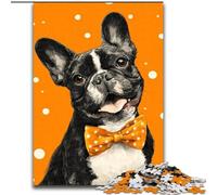 Rompecabezas para Adultos de 1000 Piezas: Bulldog con Pajarita Un desafío difícil y antiestrés Toda la Familia 38x26cm