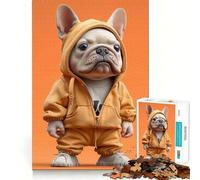 Rompecabezas para Adultos de 1000 Piezas Bulldog y Cuerpo Humano,articulaciones Suaves,Divertido Juego de concentración Mental,Juego Casual,Regalo de cumpleaños (50x75cm)