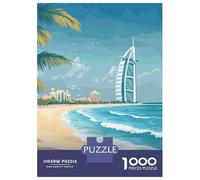 Rompecabezas para Adultos De 1000 Piezas Burj Al Arab Dubai Rompecabezas para Adultos Juegos Familiares Mejoran La Memoria Reducción del Estrés Regalos 70x50cm/1000pcs