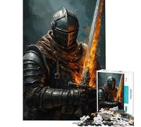 Rompecabezas para adultos de 1000 piezas Caballero de Dark Souls con espada llameante Juego familiar Juguetes adictivos para cultivar la paciencia Regalos para mujeres hombres y actividades familiares