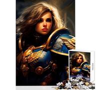 Rompecabezas para Adultos de 1000 Piezas Caballero Dorado Guerrero Imperial Juguetes antiestrés Regalo Divertido para Juegos educativos Actividades Divertidas en casa tamaño 50x75cm