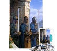 Rompecabezas para Adultos de 1000 Piezas Caballeros Medievales de Guardia Ideal para cumpleaños y Navidad Divertido Juego antiestrés para Mayores de 14 años Tamaño 50x75cm