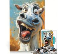 Rompecabezas para Adultos de 1000 Piezas Caballo caprichoso Juego Imposible Vacaciones en casa Matar el Tiempo cumpleaños y Navidad 50x75cm