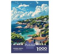 Rompecabezas para Adultos De 1000 Piezas Cala Macarella, Spain Travel Poster Rompecabezas para Adultos Juegos Relajantes Desafío Difícil Actividades Divertidas En Casa 38x26cm/1000pcs
