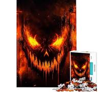 Rompecabezas para Adultos de 1000 Piezas Calavera ardiente con Cruces Difícil y desafiante Juegos Divertidos para Mayores de 14 años (38x26cm)