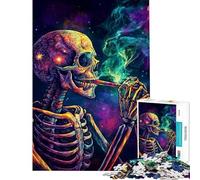 Rompecabezas para Adultos de 1000 Piezas Calavera Humo sinfonía Juguetes adictivos para Cultivar la Paciencia Juego Familiar Decoración del hogar Regalos Divertidos (tamaño 38x26cm)