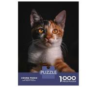 Rompecabezas para Adultos De 1000 Piezas Calico Cat Portrait Rompecabezas para Adultos Juguete Decoración De Pared Difícil Difícil para Cumpleaños, Navidad 52x38cm/1000pcs