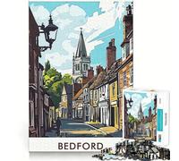 Rompecabezas para Adultos de 1000 Piezas,Calle de Bedford Town,diseño de Corte Fino,Entrenamiento Mental,diversión para Relajarse,Juego artístico de cumpleaños (50x75cm)