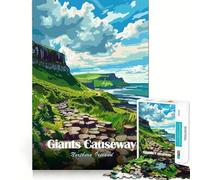 Rompecabezas para Adultos de 1000 Piezas Calzada del Gigante,Paisaje de Irlanda del Norte,Arte,Corte Impecable,Divertido Juego de concentración,Regalo de cumpleaños (50x75cm)