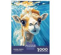 Rompecabezas Para Adultos De 1000 Piezas Camel Underwater with Bubbles Illustration Rompecabezas Para Adultos Juego Práctico Análisis Y Lógica Gran Regalo Para Los Amantes De Los Juegos 38x26cm/1000pc