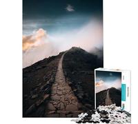 Rompecabezas para Adultos de 1000 Piezas Camino al Cielo Juego Imposible Juguete Educativo desafío Regalo de cumpleaños Mejora de la Memoria (tamaño 75x50cm)