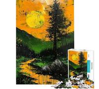 Rompecabezas para Adultos de 1000 Piezas Camino al Sol Rompecabezas de Pintura para Adultos Juego Familiar Regalos para Mujeres cumpleaños y Navidad (tamaño 38x52cm)