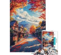 Rompecabezas para Adultos de 1000 Piezas Camino de otoño a Fuji Juguete Intelectual Juegos Familiares decoración Excelentes Regalos y Juguetes (tamaño 75x50cm)