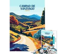 Rompecabezas para Adultos de 1000 Piezas Camino de Santiago España Paisaje artístico Juguetes adictivos para Cultivar la Paciencia Juegos Divertidos Aprendizaje Regalo Educativo de cumpleaños