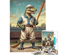 Rompecabezas para Adultos de 1000 Piezas Campeón de Dinosaurios del Cretácico Actividades Divertidas para Hacer en casa Decoración de Pared Juegos relajantes Apto para Mayores de 14 años (38x52cm)
