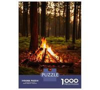 Rompecabezas para Adultos De 1000 Piezas Campfire in The Woods at Night Rompecabezas para Adolescentes Juego Práctico Decoración del Hogar 70x50cm/1000pcs