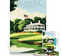 Rompecabezas para Adultos de 1000 Piezas,Campo de Golf de Augusta,Georgia,decoración Elegante y práctica,Ideal para ejercitar la Mente y Disfrutar de Momentos agradables, cumpleaños